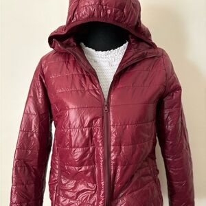 Burgundy Quilted Jacket
